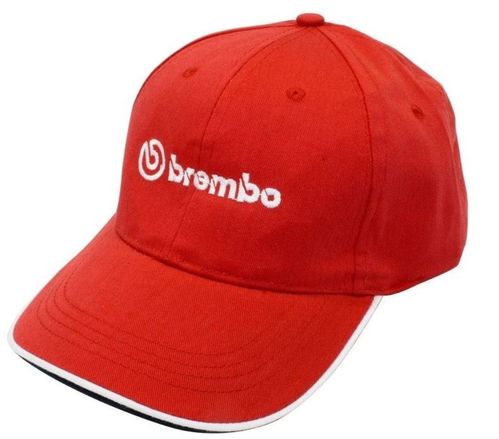 Brembo Basecap rot mit gesticktem Logo