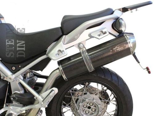 Agostini Auspuff, oval, Carbon, mit EG-ABE - Moto Guzzi 1200 Stelvio, NTX