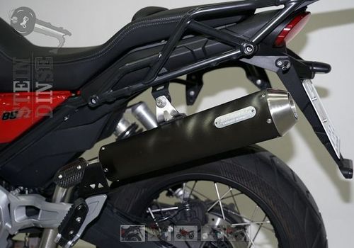 Mistral Auspuff, konisch, VA, matt schwarz, Euro4 - Moto Guzzi V85 TT