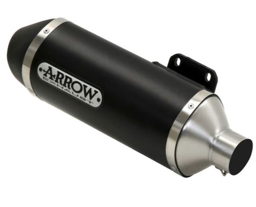 ARROW Auspuff DARK URBAN für Piaggio Medley 125/150 2016-, Aluminium schwarz
