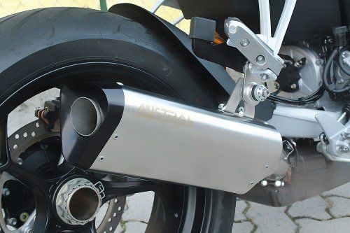 Mistral Auspuff, Edelstahl matt, EURO5 - Moto Guzzi V100 Mandello
