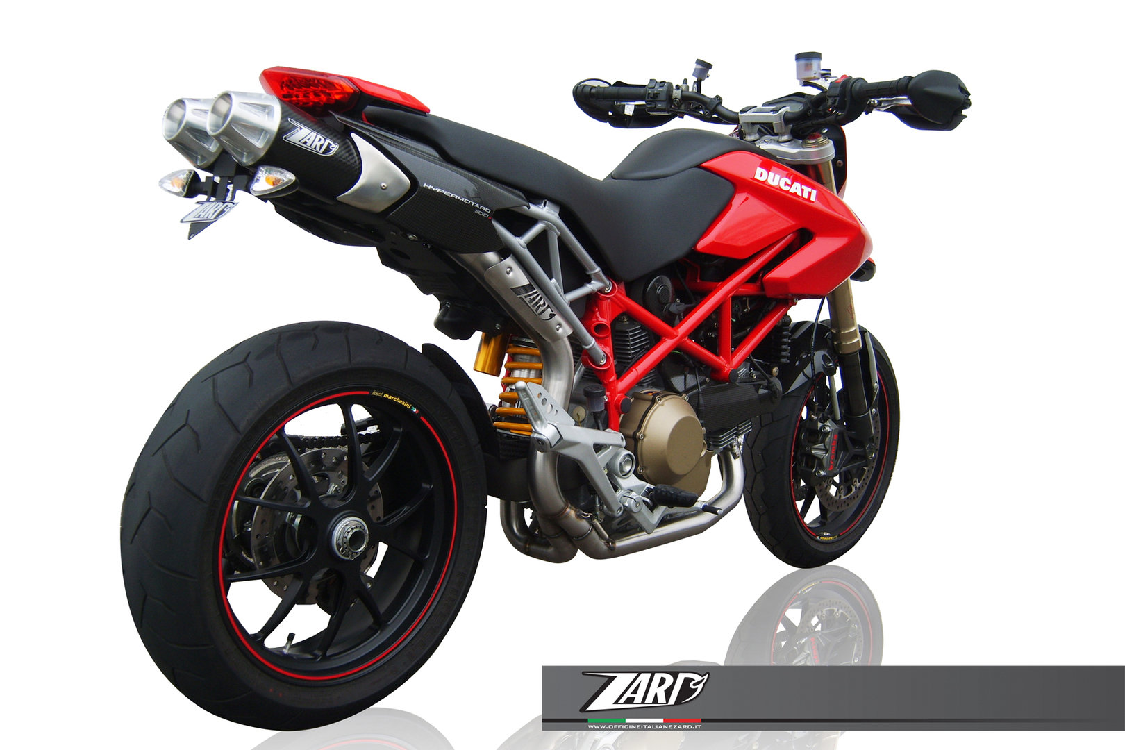 Zard Carbon Top Gun Slip-on 2-2, Ducati Hypermotard 796, 1100, Racinganlage