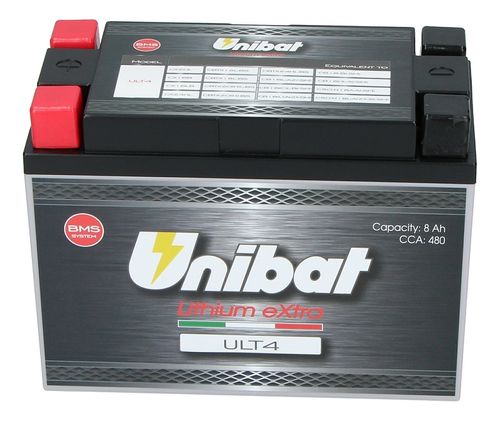 Unibat Lithium eXtra 4 CBTX20-BS 8 AH CCA 480, (LxBxH) 175x87x130